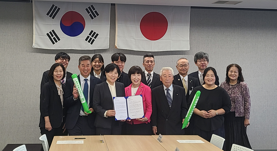 동두천시 대표단 시마다시 오이강마라톤 참가